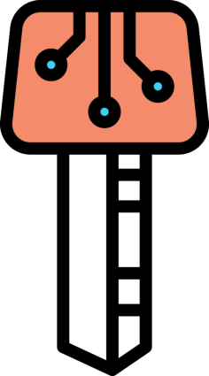 Electronic Key Tracing Svg Vector, Free Vectors File